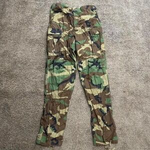 US Army woodland camo trousers pants Mens Size M #military #camouflage